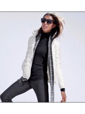 J Crew white/cream light down jacket